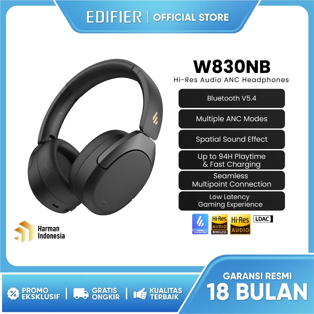 EDIFIER W830NB Hi-Res Audio ANC Headphone