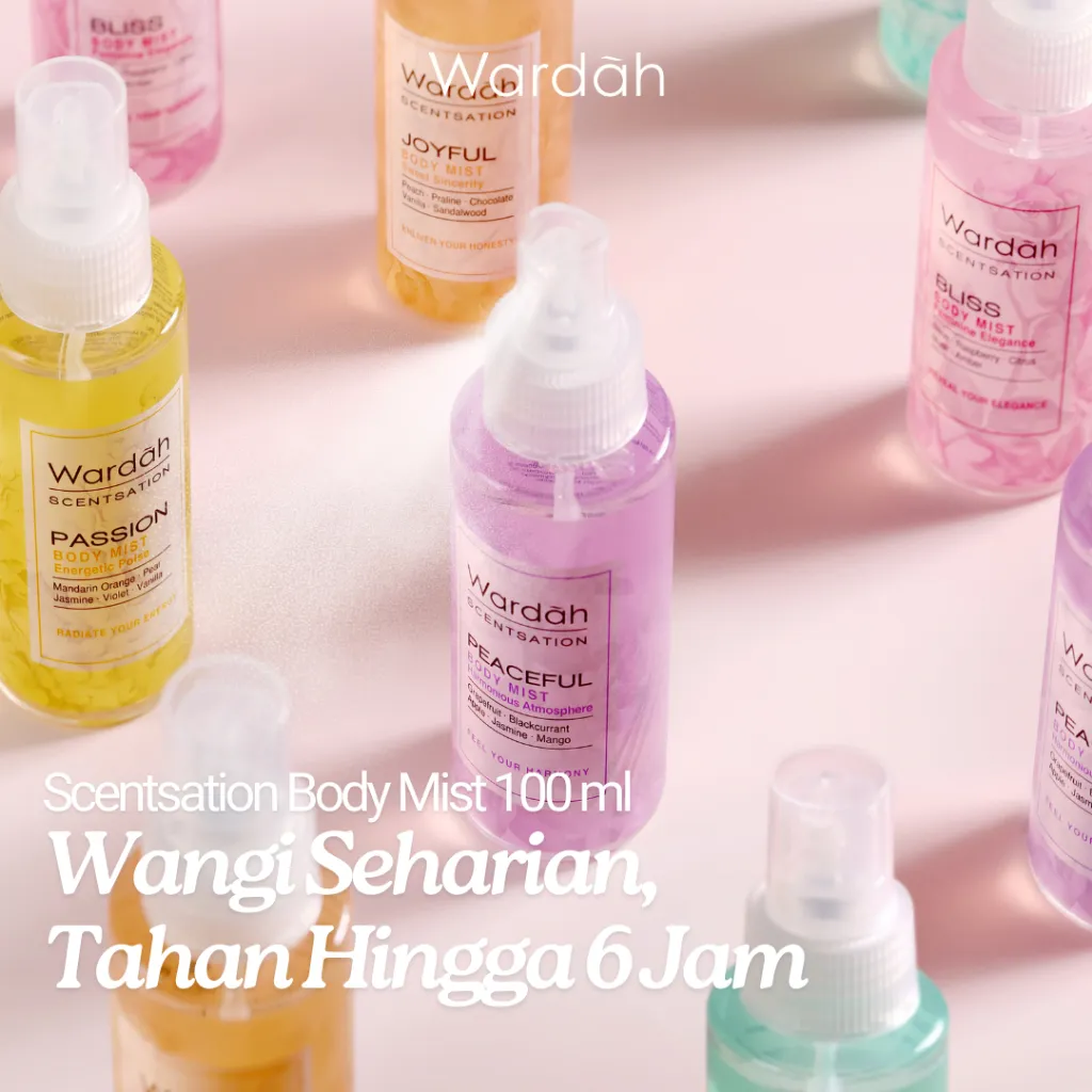 Wardah Scentsation Body Mist 100 ml - Parfum Wanita Wangi Tahan Lama Hingga 5 Jam - Mudah Dibawa - Cocok Digunakan Untuk Aktivitas Sehari-hari - Personal Care