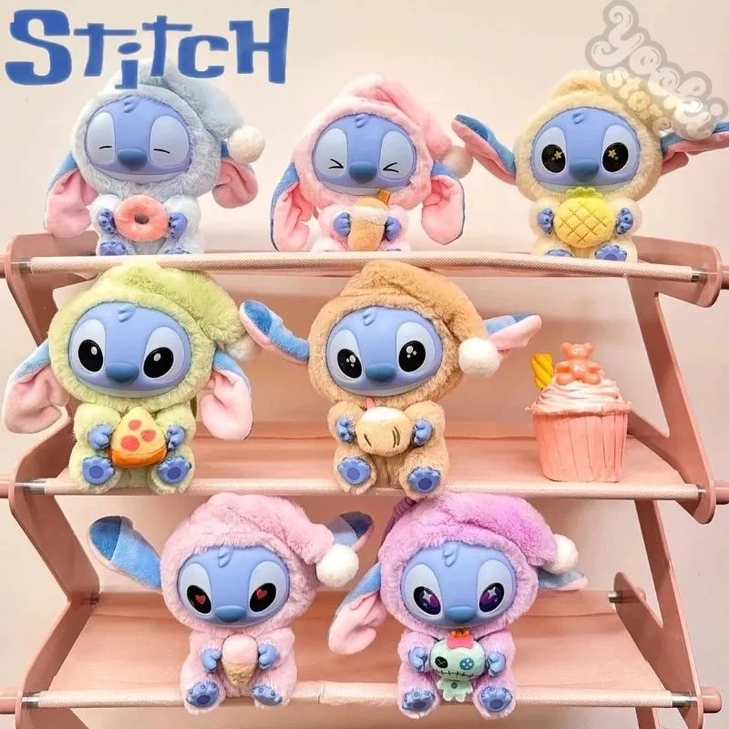 [Ready Stock] Stitch Eat Something Before Sleep Plush Blind Box MIRROR Gantungan Kunci Bag Charm Keychain Blindbox Plushie