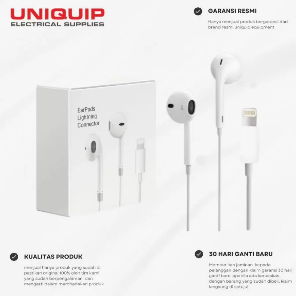 Earphone earpods Lightning in-ear wired with mic Audio microphone
