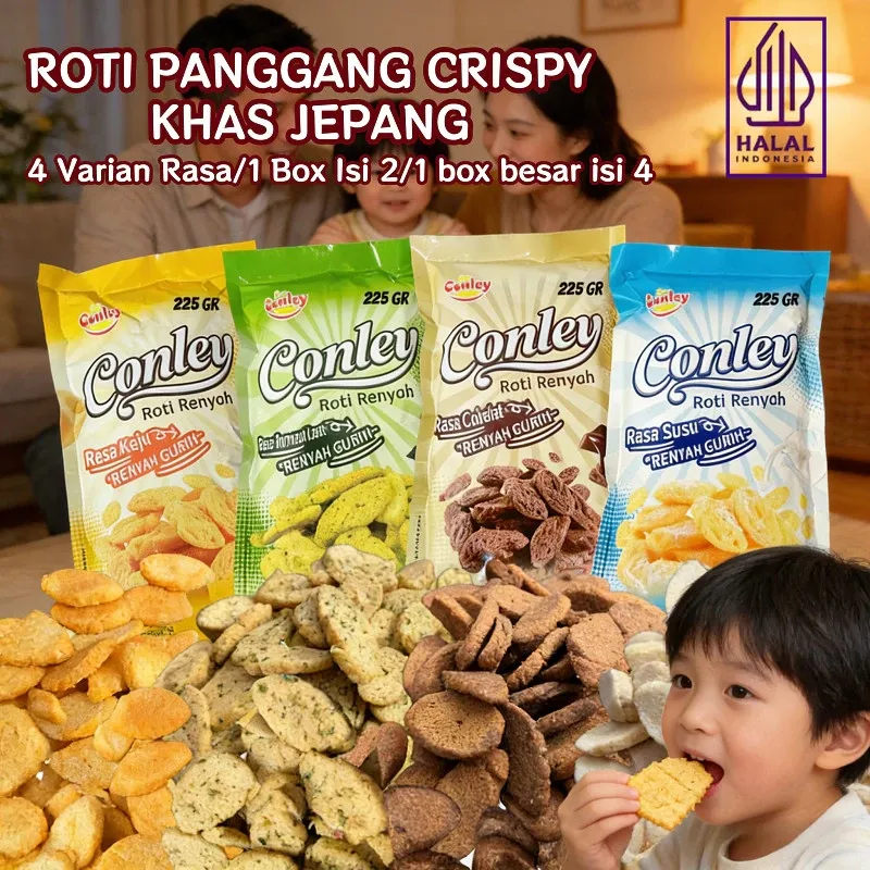 Roti panggang crispy Snack/rasa coklat/keju/rumput laut/susu/camilan/promo murah/siap makanan hadiah