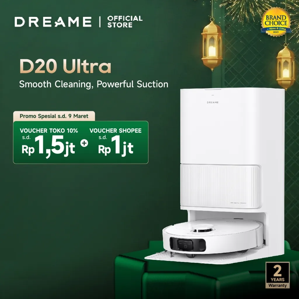 Dreame D20 Ultra Robot Vacuum | 13,000Pa Suction | DuoScrub Mopping | All-in-One PowerDock | 3DAdapt Avoidance