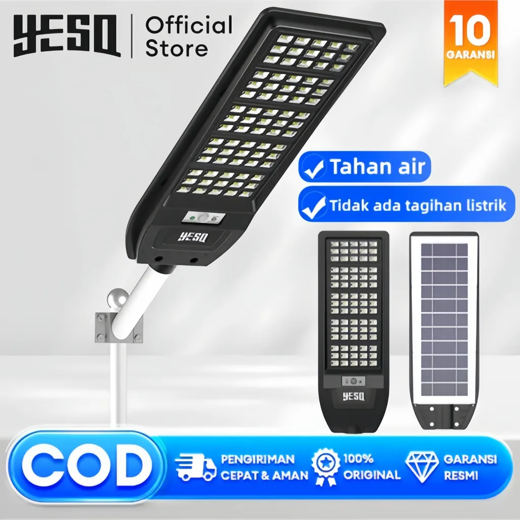 YESQ Lampu Jalan Tenaga Surya LED 20000W Matahari Otomatis Sensor Tahan air IP76 Luar Ruangan 0 Biaya Sensor Smart