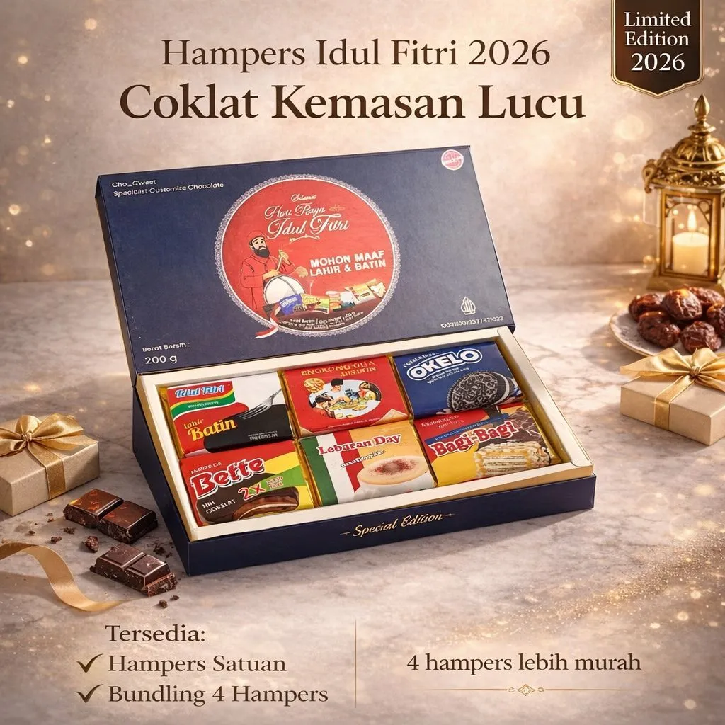 Cho Cweet - Hampers Idul Fitri Coklat Kemasan Lucu Edisi Idul Fitri 250gr | Special Gift