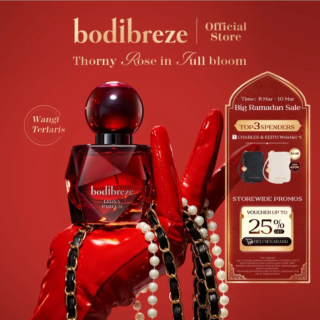 [Wangi Terlaris] Bodibreze Leona Eau de Parfum 30ml | Parfum Wanita Floral Woody Wangi Lychee Rose Vanila Tahan Lama Elegan