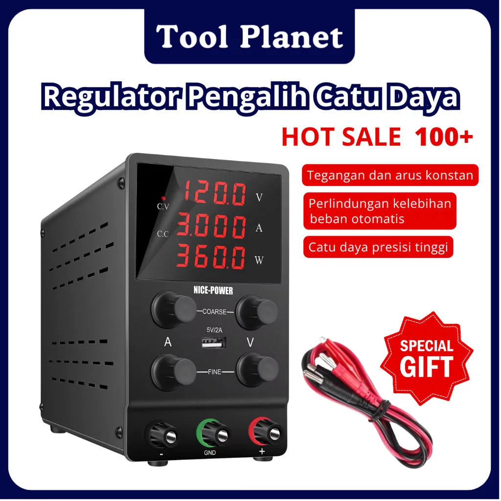 Tool Planet⚡Garansi 1 Tahun⚡Power Supply DC Tegangan Variable 30V 120V 3A 5A 10A Catu Daya Adjustable Switching PSU DC Digital variable TP