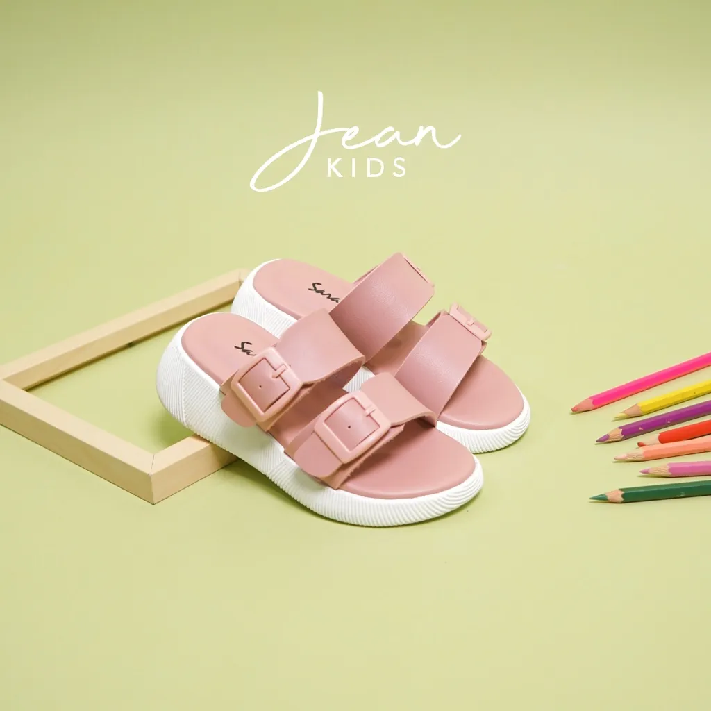 SARASARA JEAN KIDS Size 26-35 Sendal slop anak perempuan casual sandal anak cewek trendy ban dua