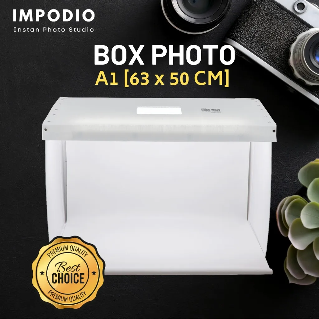 IMPODIO Mini Studio Box Photo Paket dengan Background motif Ukuran A1-A3