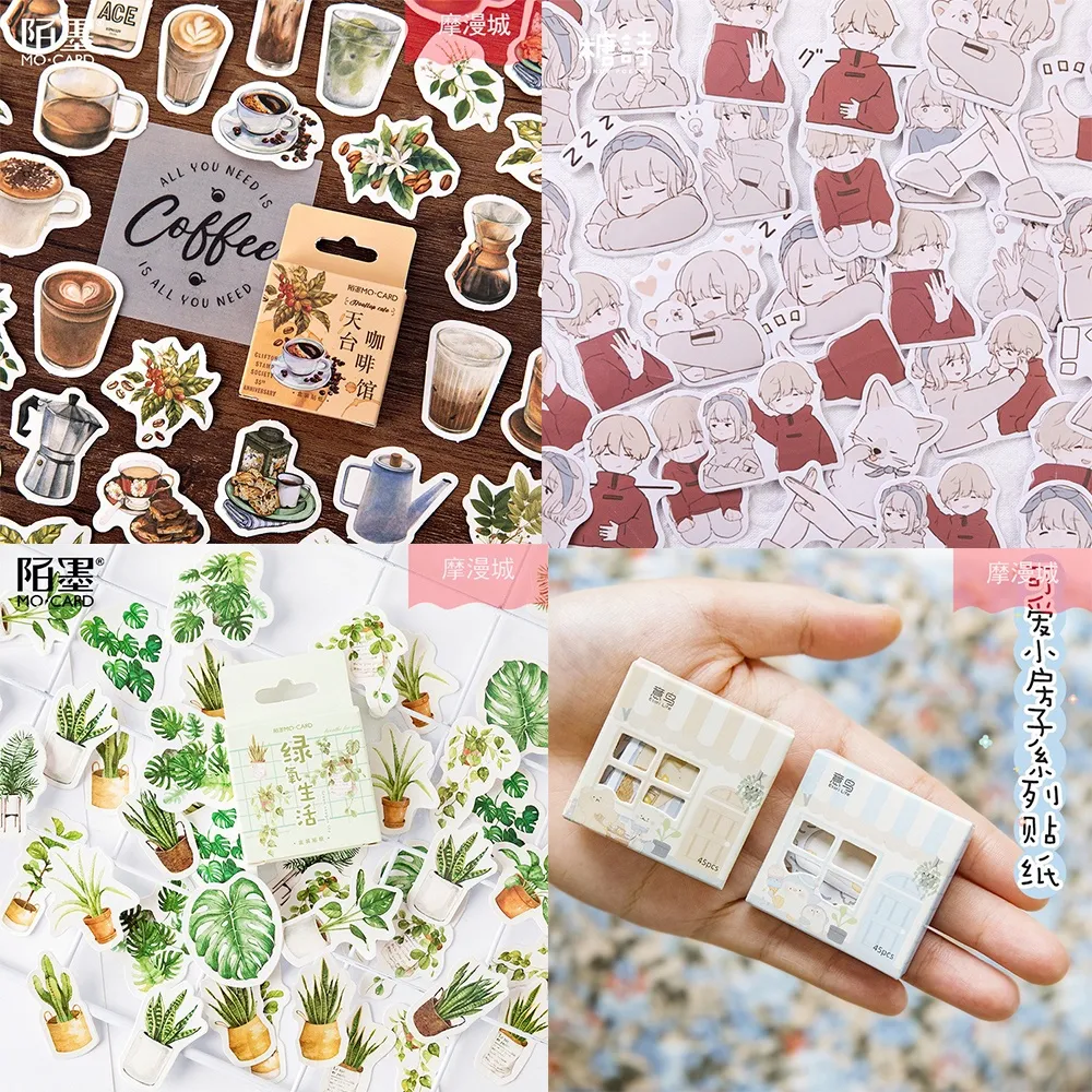 [Artopia] Sticker Mini Box isi 42-46pcs / Stiker Bujo Journaling Scrapbook Bullet Journal Jurnal Mo Card
