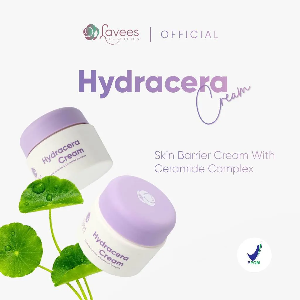 Lavees Cosmedics - Hydracera Cream Sleeping Mask with Ceramide Complex | Brightening Masker Rekomendasi dr Monita |  Me-Nutrisi Skin Barrier, Hidrasi Kulit Kering, Kulit Sensitif