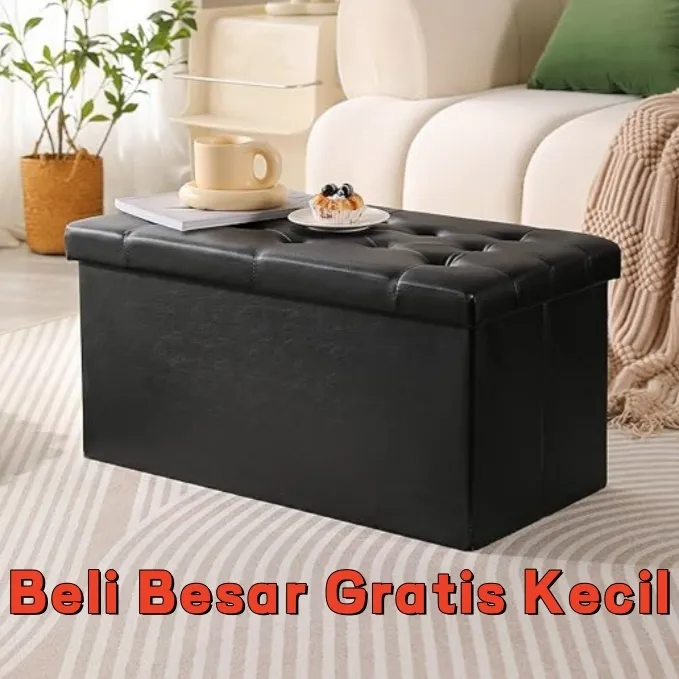 Kulit tahan air Storage Box Sofa Lipat Kotak Penyimpanan Bangku Kursi box penyimpanan kursi sofa multitujuan