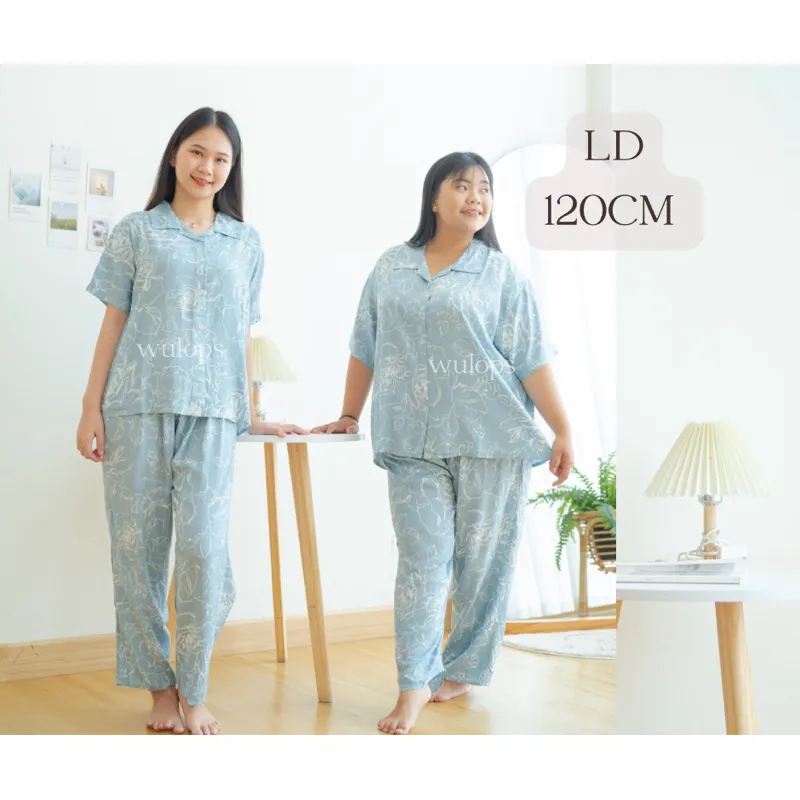 WULOPS• Set Piyama Rayon XXL | Piyama Busui Friendly | Piyama Aestetik | Set Piyama Premium (COD)