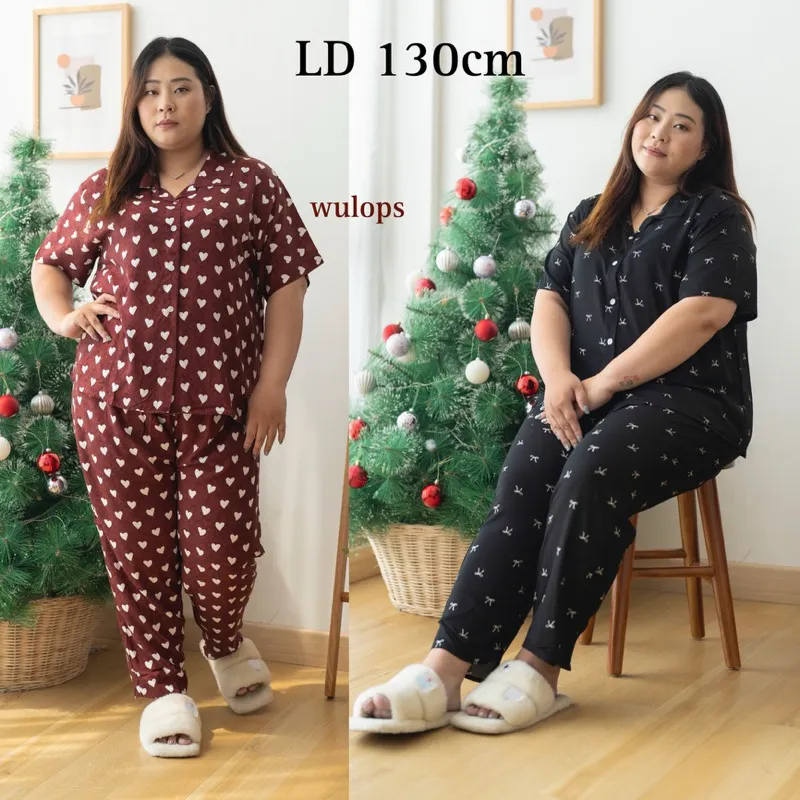 WULOPS• Set Piyama Rayon XXXL | Piyama Busui Friendly | Piyama Aestetik | Set Piyama Premium (COD)