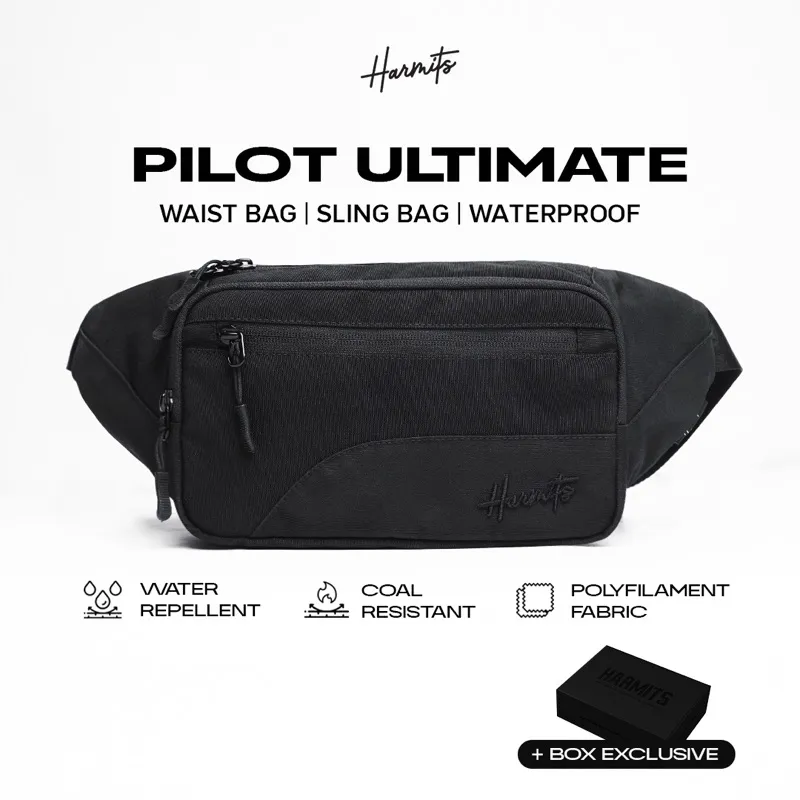 Harmits Project - PILOT Ultimate Waistbag Slingbag Waterproof Tas Pinggang Ringan Anti Air Pria