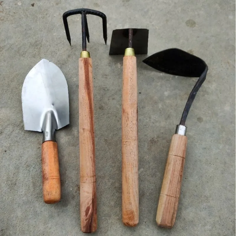 Paket berkebun 4 pcs cangkul mini garuk mini koret rumput sekop taman murah promo garden tools