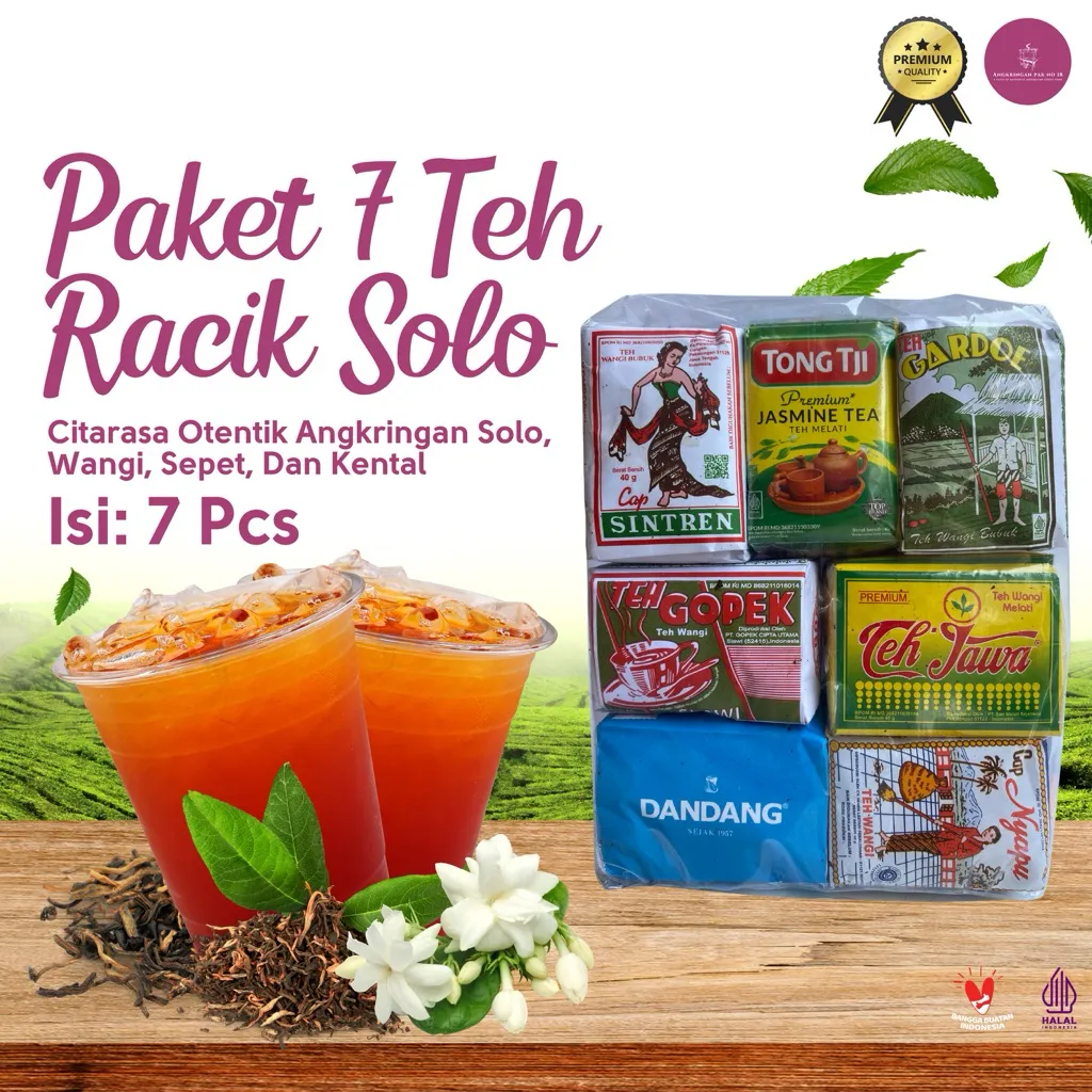 Paket 7 Teh Racik Varian Dandang Biru Khas Solo Asli Termurah Di Shopee Wangi Sepet Kentel Paket Jualan es Wedangan Angkringan