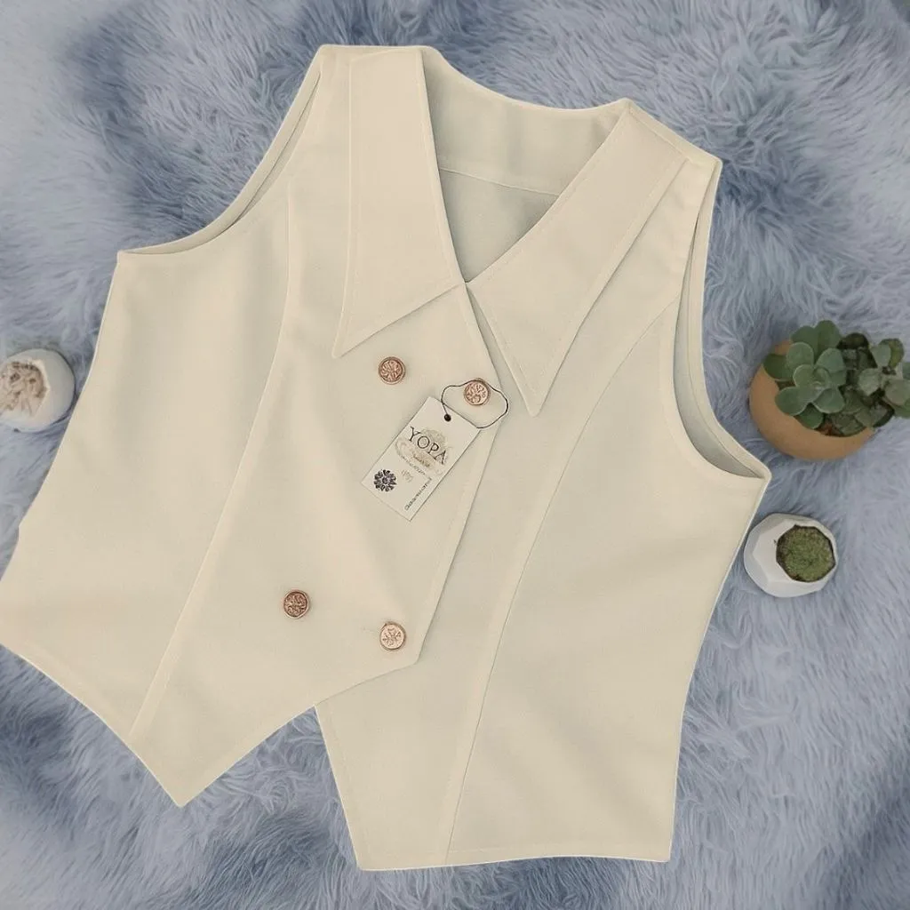 D&W Store_EVI VEST /BASIC WANITA /Semiwol Atasan Wanita Crop EVI Vest  Casual