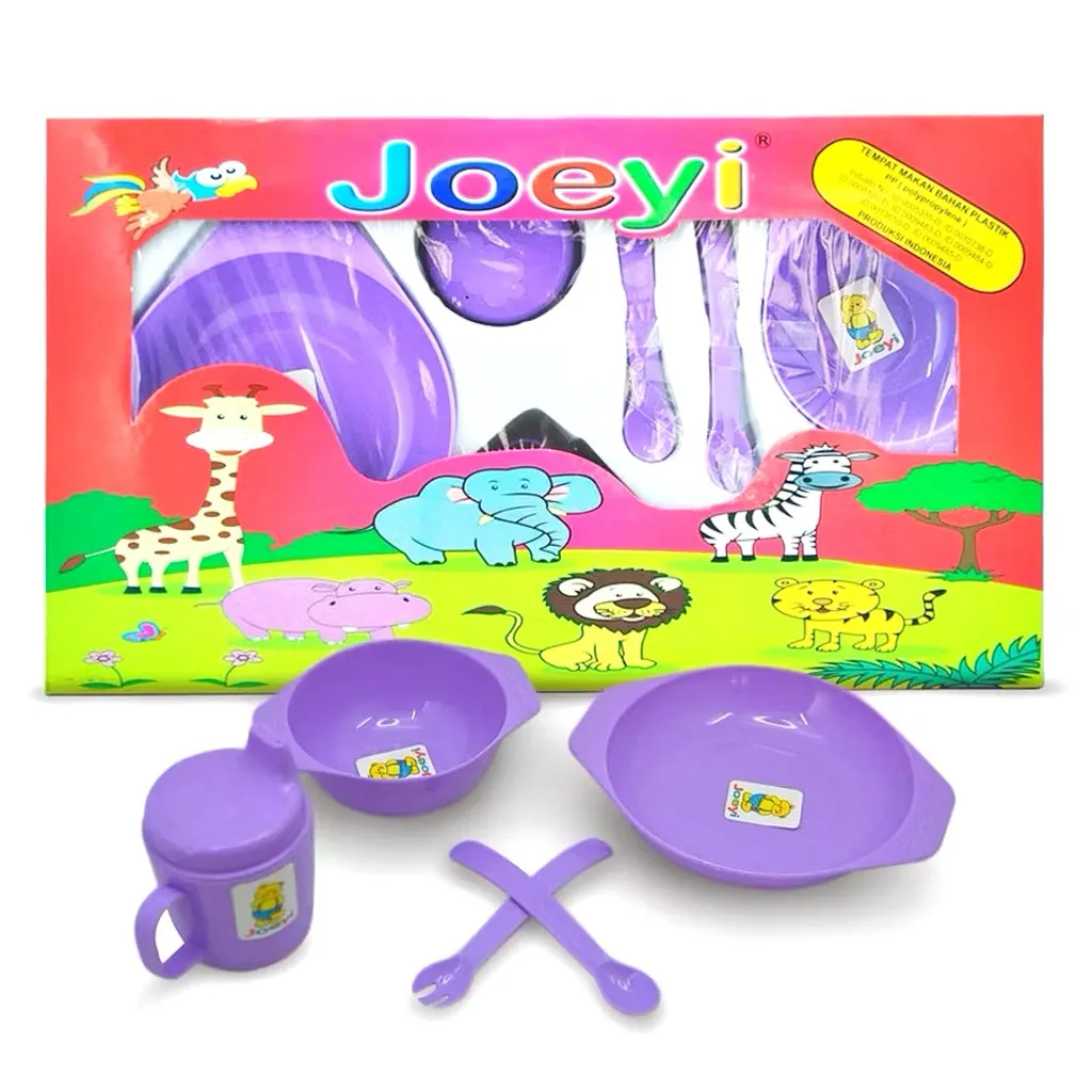 Tempat Makan Bayi Feeding Set Joeyi & Lusty Bunny 6in1 Set Alat Makan Bayi / Kado Bayi LB1419