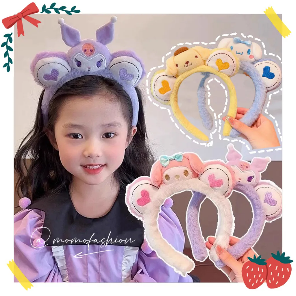 MFH - Bandana Lucu Karakter Hewan Fashion Aksesoris Rambut Wanita Anak Dan Dewasa Headband Lembut Hair Band Gaya Korean  Bando Kain Tipis Karakter Boneka Bando Cosplay Motif Kartun