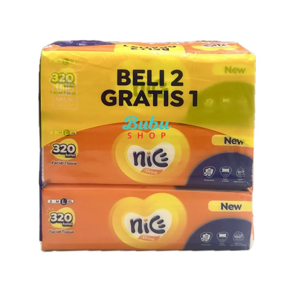 ( paket 3 ) tisu Nice 320 helai ( paket 3 )