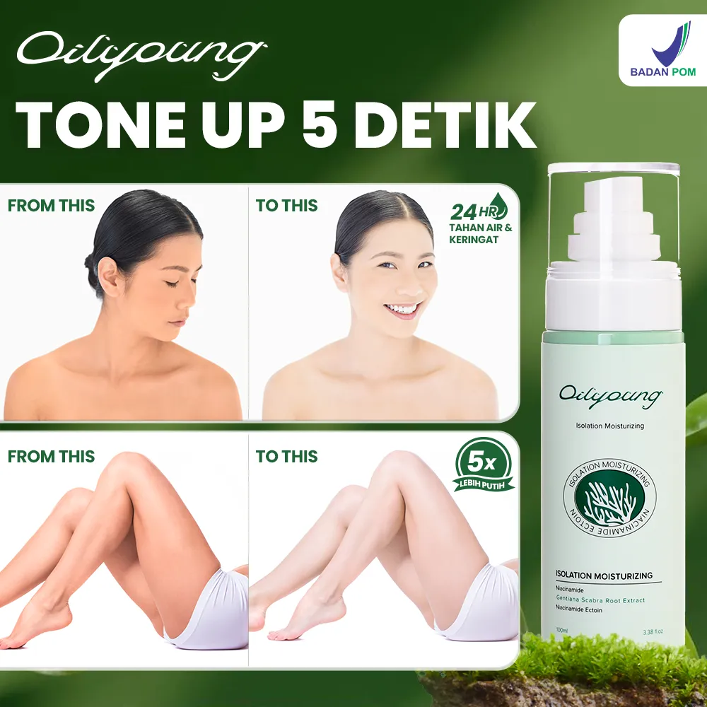 OILYOUNG Pemutih Badan Instan Body Lotion Whitening Brightening Booster Spray TONE UP UV Cream Semprot Pemutih Seluruh Tubuh Niacinamide pemutih Wajah Leher Kaki Tangan BPOM handbody face mist bleaching badan body lotion pemutih glowing