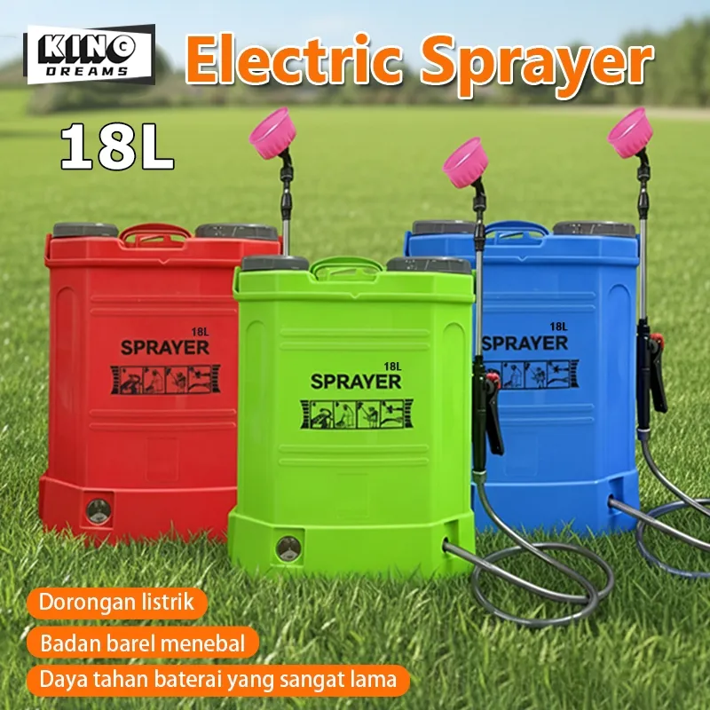 Lekepu Sprayer Elektrik 18Liter Alat Semprot Tanaman Pertanian Semprotan disinfektan hama Knapsack semprotan rumput