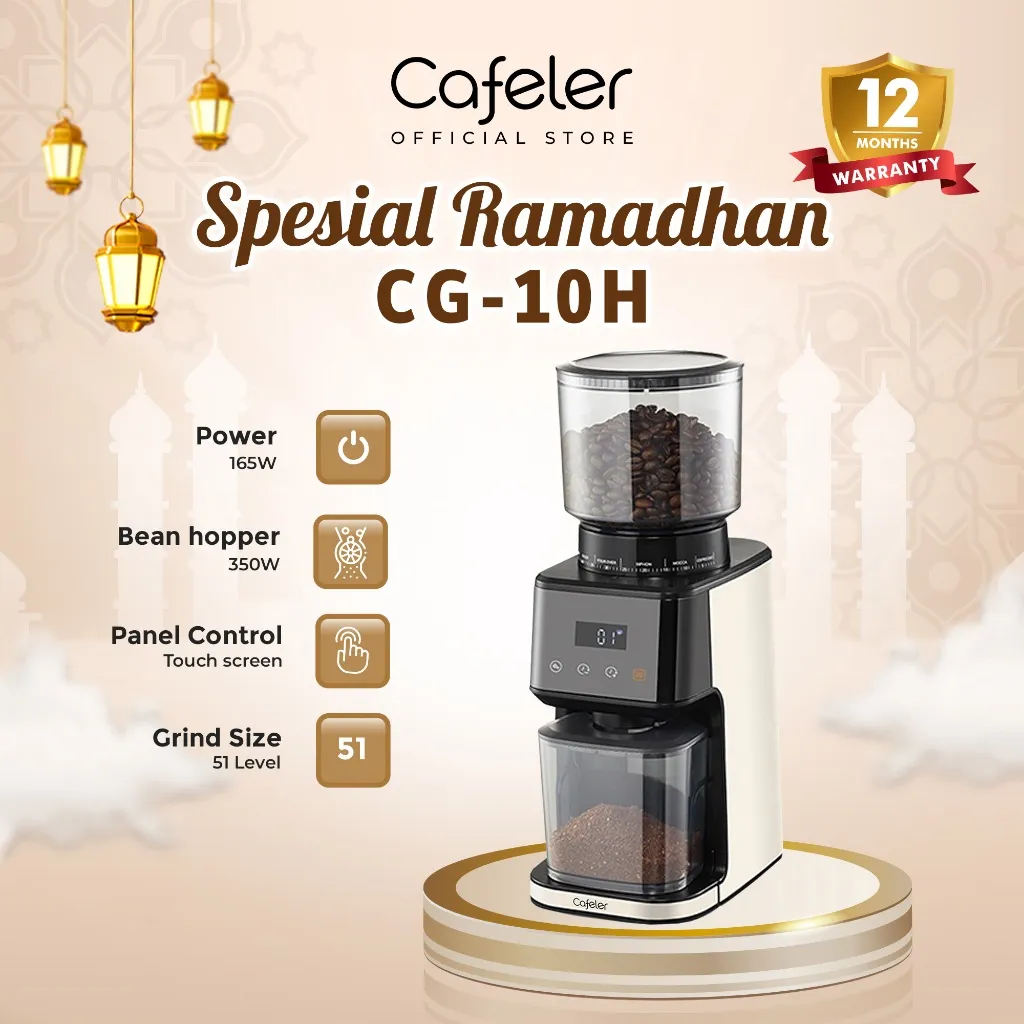 Cafeler Coffee Grinder Penggiling Kopi Digital 51 Size + Microswitch