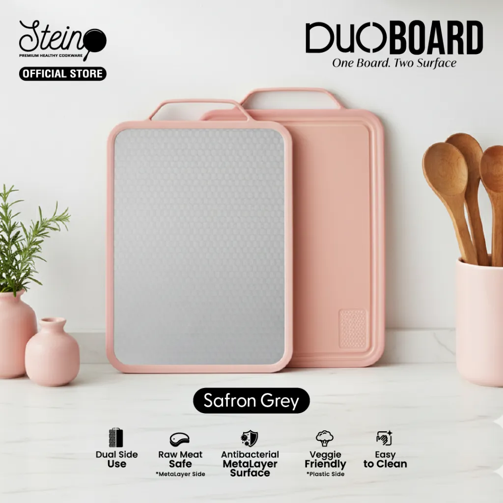 STEIN Duo Board - Talenan Dua Sisi Stainless Steel 304 dan Plastik Food Grade