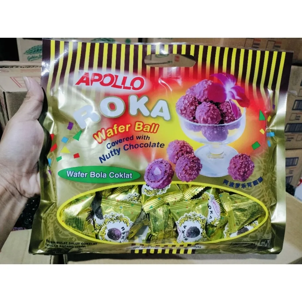 (Exp Mei 2027) Apollo Roka Wafer Ball isi 30 pcs (180 gram)