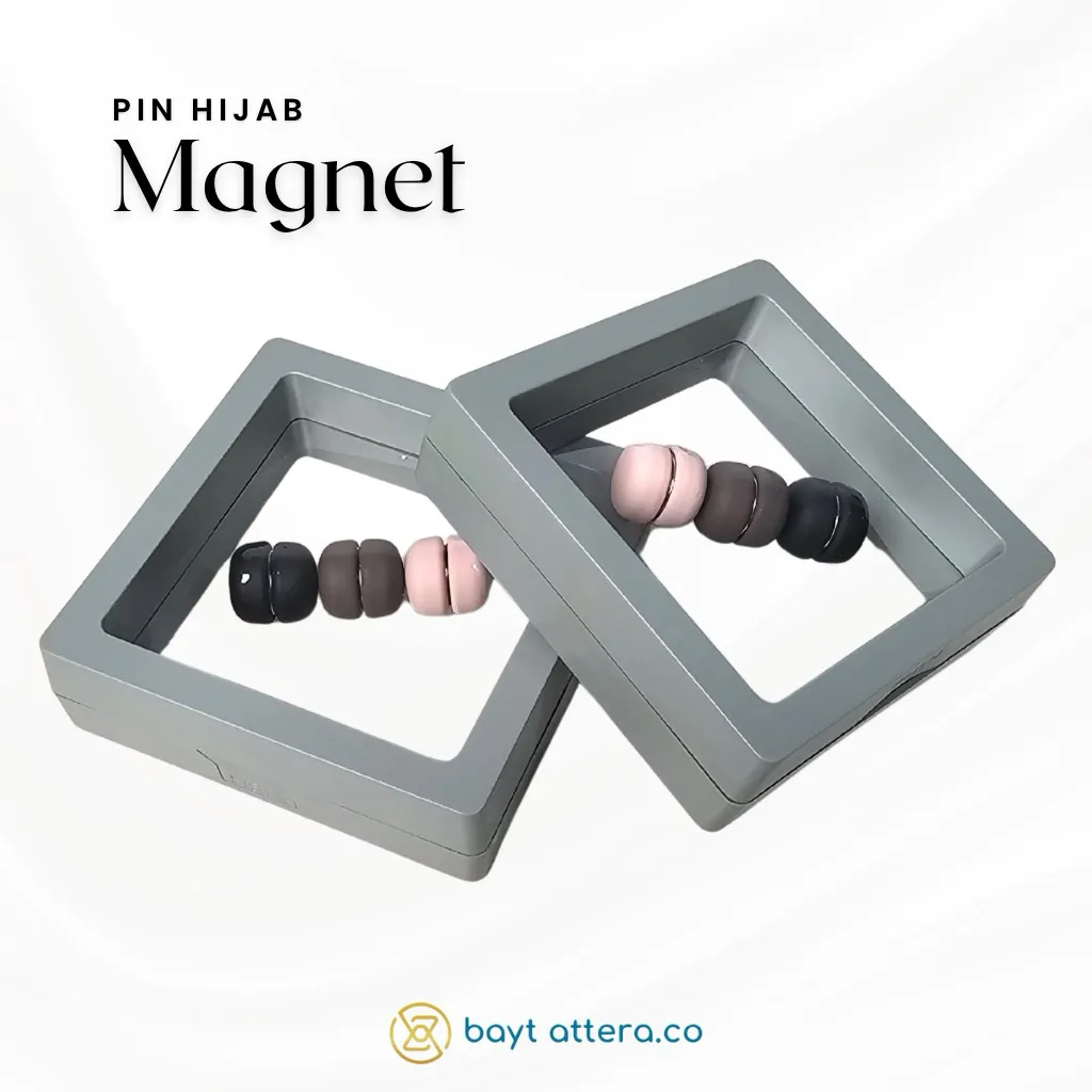 Bayt Attera - Pin Hijab Turkey Dan Pin Magnet Kuat Premium (Set Of 3) Pengganti Jarum Pentul