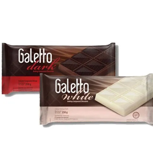Galetto Dark Baking Compound Chocolate / Baking Coklat Balok Batangan / White Chocolate / Coklat Batang Putih