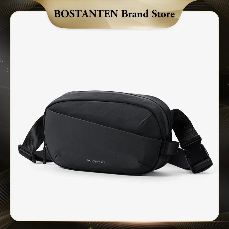 [New Arrival]BOSTANTEN Tas Pinggang Pria Tahan Air Tersedia Hitam/Abu-abu/Putih Abu/Coklat BSB1125305