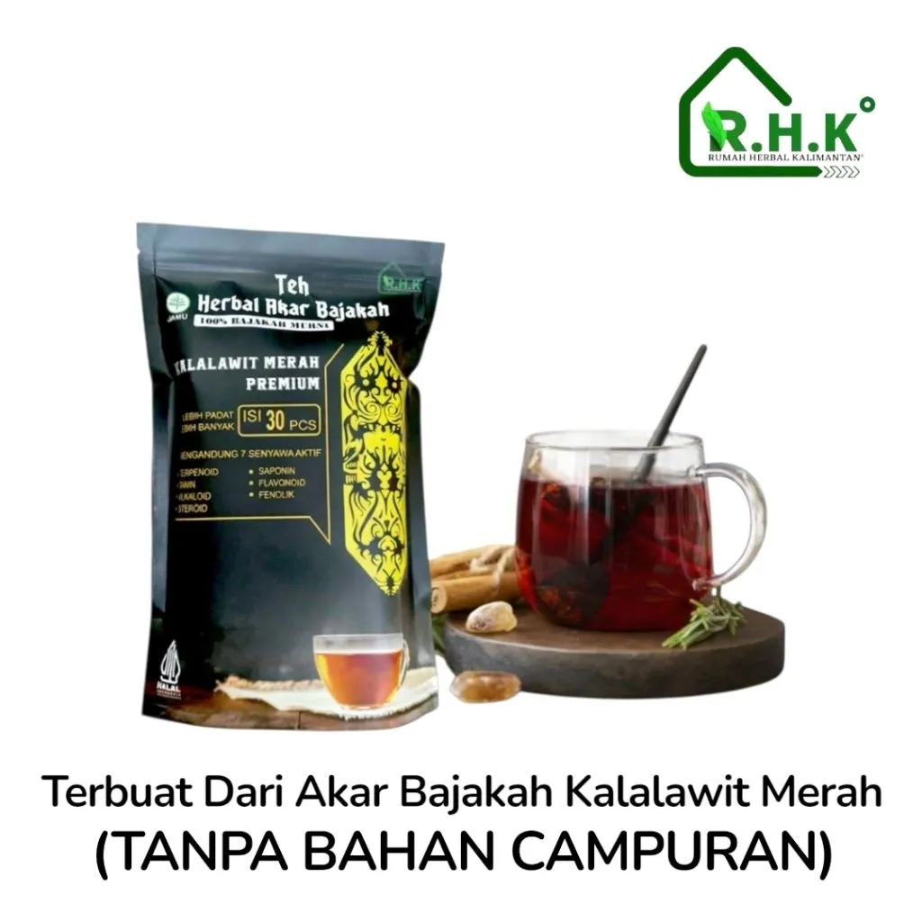 Teh Celup Kayu Akar bajakah asli kalimantan teh bajakah kalalawit merah isi 30