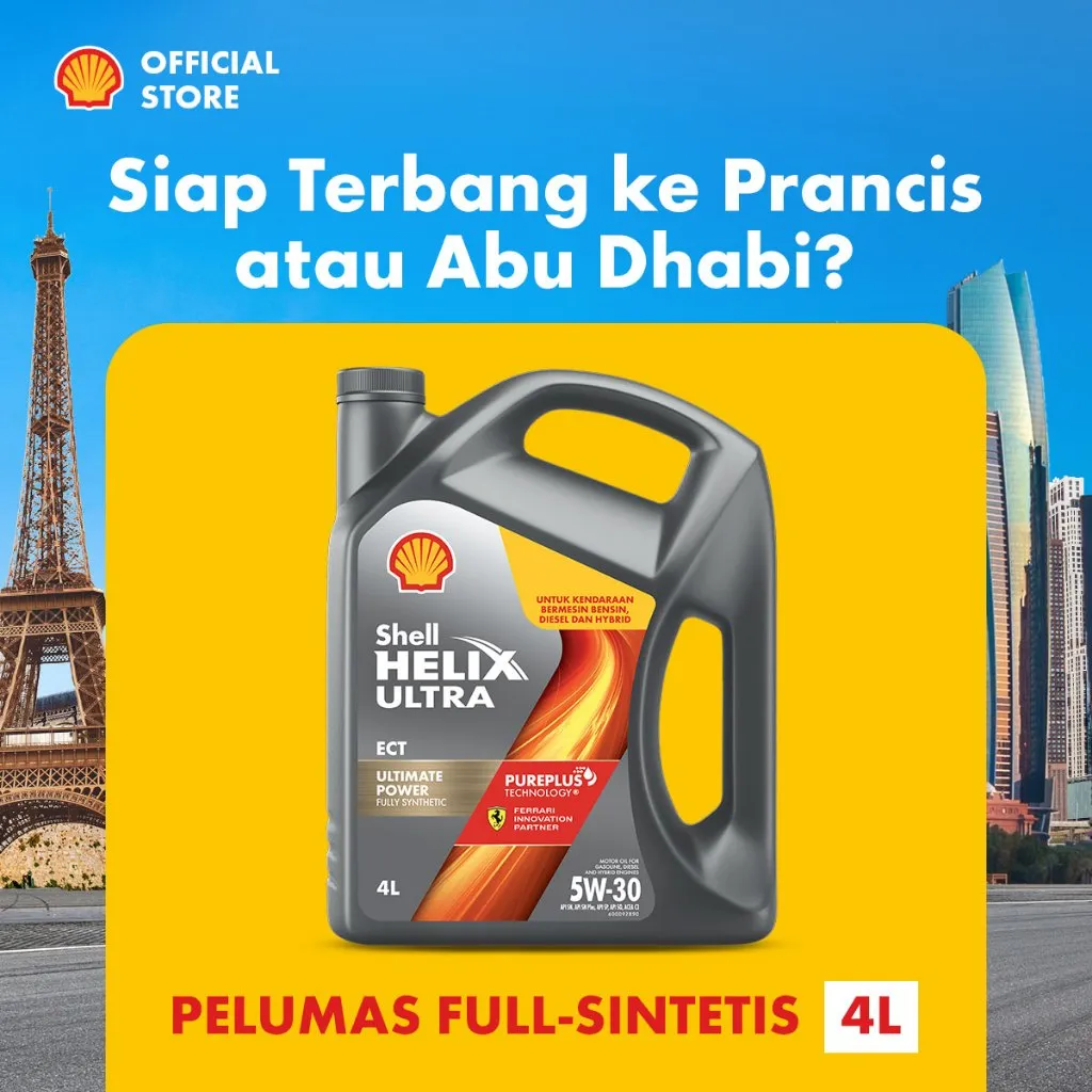 Special Product F1 - Shell Helix Ultra SQ 5W-30 (4L) Oli Mobil (VIP Experience France & Abu Dhabi Baca Syarat&Ketentuan)
