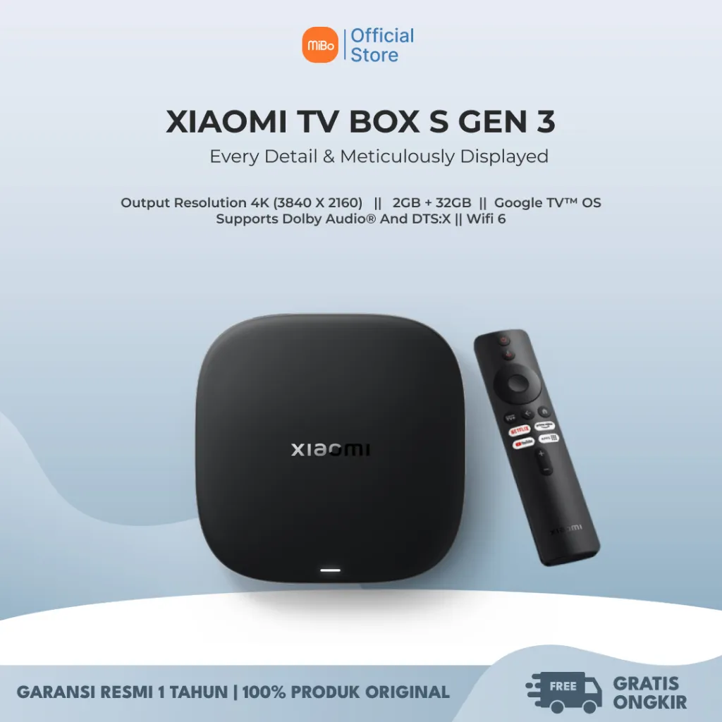 Xiaomi TV Box S 3rd Gen 4K Ultra HD | Dolby Vision | Wi-Fi 6 | Android Smart TV Box