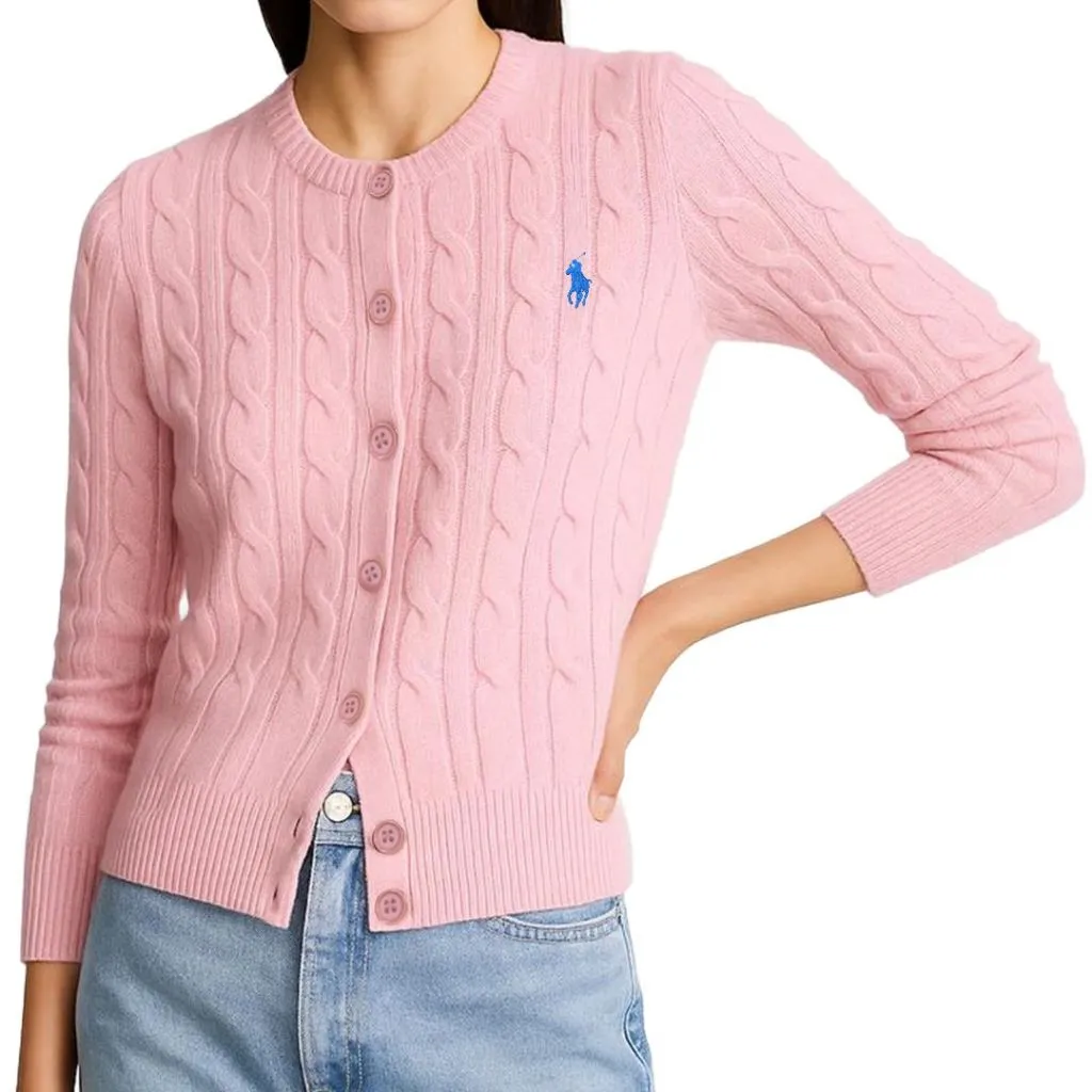 POLO SPORT - 70.8003.09 Cable Knit Cardigan - Baby Pink