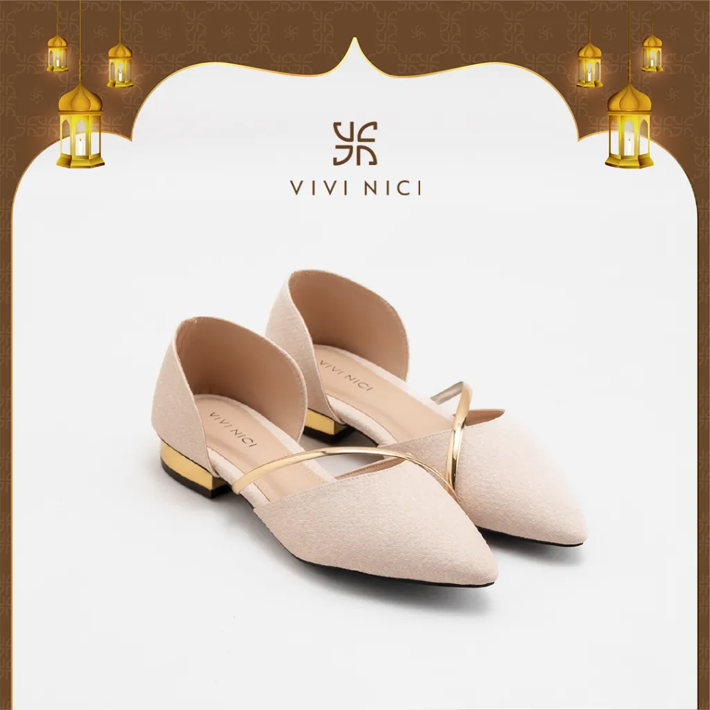 VIVI NICI - Angelique Sepatu Sandal Mules Wanita Hak 3 Cm