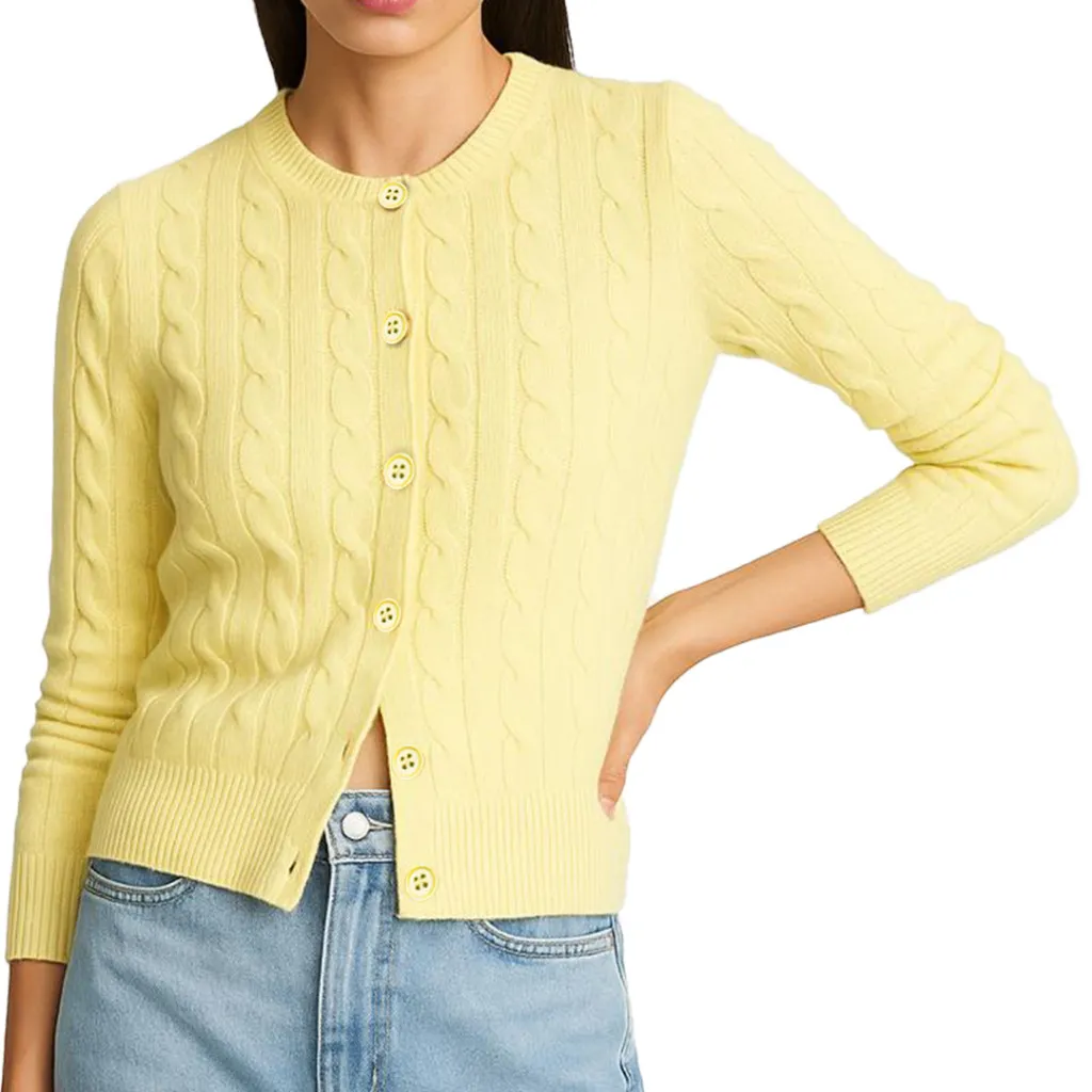 POLO SPORT - 70.8001.28 Cable Knit Cardigan - Fall Yellow