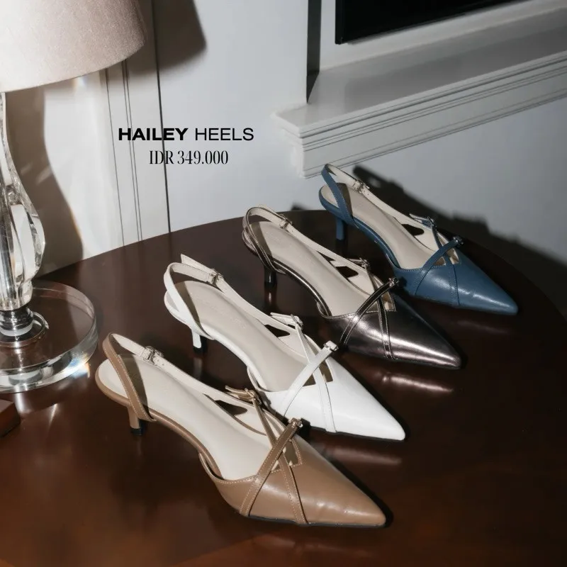 Hailey Adjustable Buckle Heels (5cm) —  Bien x Valerie Pola [It’s a Girl’s World] Bien Bali | Bien the Label | Heels Wanita Daily | Hak Lancip Pointed | Sepatu Heels Nyaman | Sepatu Tinggi Lancip | Sepatu Pesta | Party Shoes