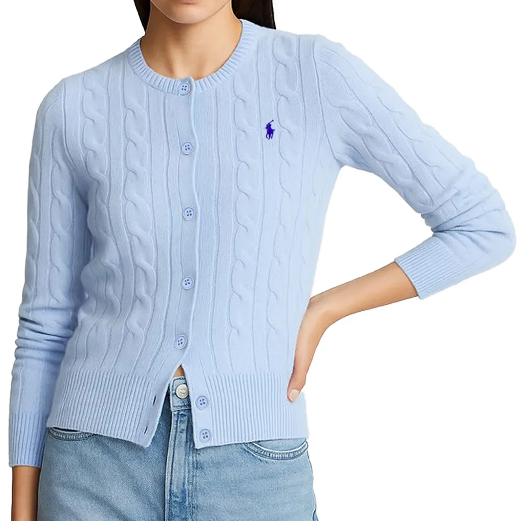 POLO SPORT - 70.8003.29 Cable Knit Cardigan - Baby Blue