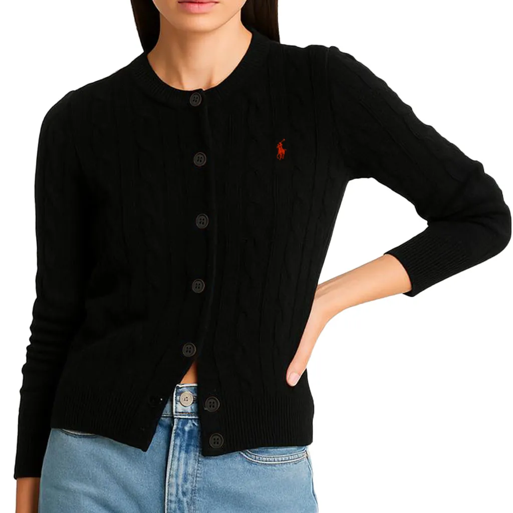 POLO SPORT - 70.8003.12 Cable Knit Cardigan - Black