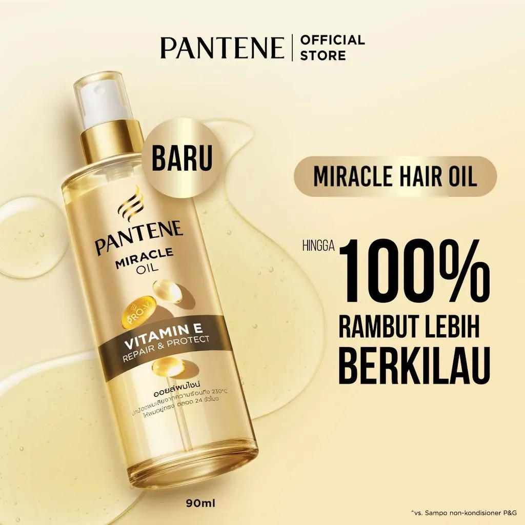 [PRODUK BARU] PANTENE Miracle Oil 90ml | Memperbaiki Ikatan Rambut Rusak dan Kering