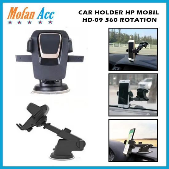 Car Holder Hp Mobil HD-09 HD09 360 Degree Rotation Universal Phone Silicone Sucker