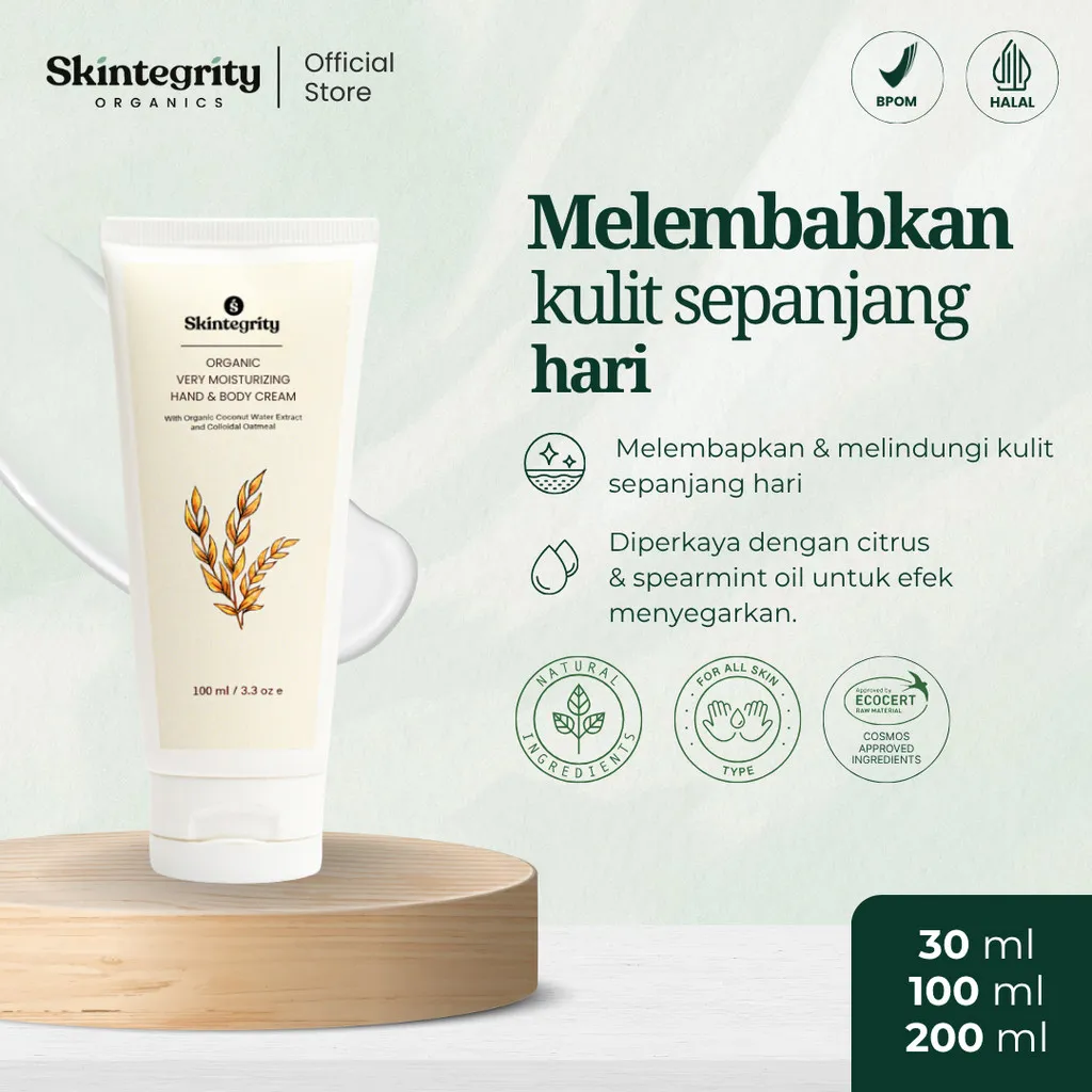 Skintegrity Organics Very Moisturizing Hand & Body Cream - Melembabkan Kulit Sepanjang Hari