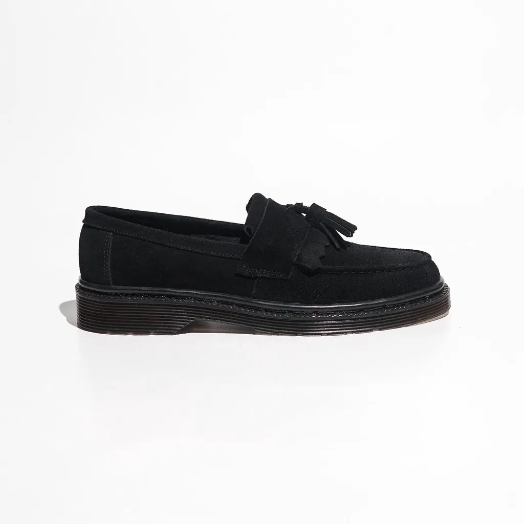 HIGHTY Abbey Suede Tassel Loafers - Black (Limited Pairs)