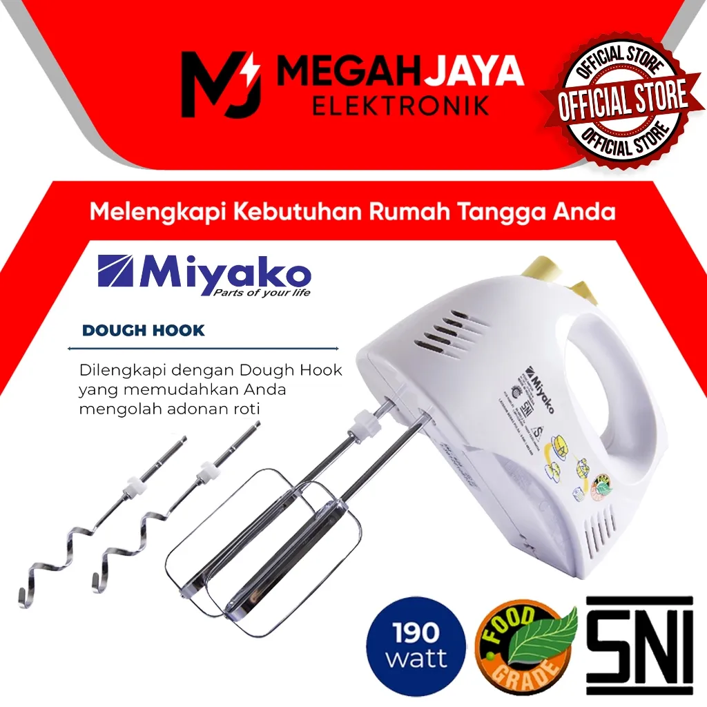 [COD READY] MIYAKO MIXER TANGAN HM620 / HM 620 / HM-620 (HAND MIXER) GARANSI RESMI
