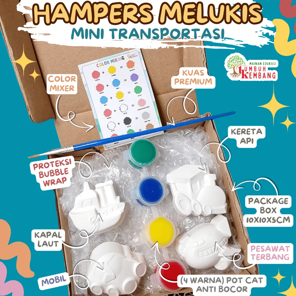 Mainan Mewarnai patung Gypsum Edukatif Anak Melukis Mewarnai Souvenier dan Hampers