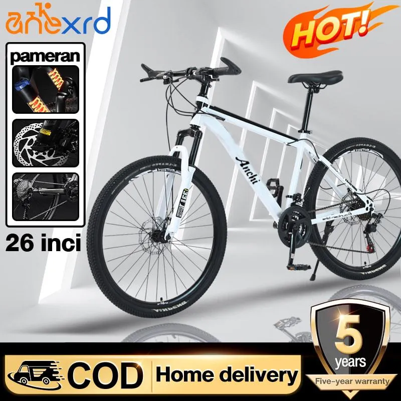 Anchi  Lima tahun garansi  Sepeda gunung 26-27,5 inci Mountain bike MTB bike sepeda balap Sepeda dewasa Sesuai dengan 16-190cm