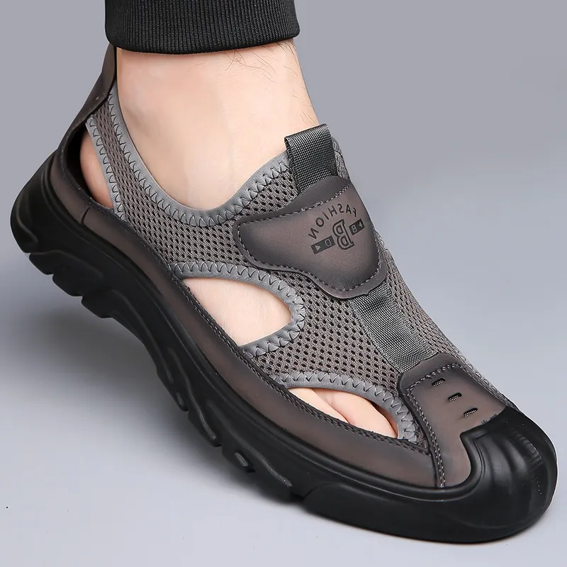 Sepatu Slip On Pria Kulit Asli Anti Licin Sneakers Sandal Selop Terbaru 2026 Kasual Fantovel Loafer