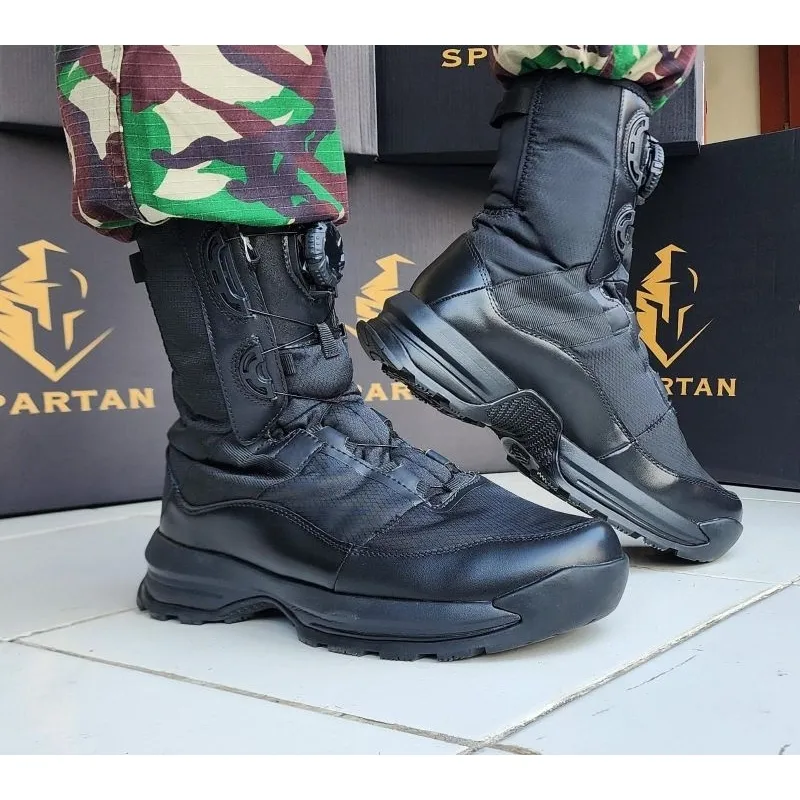 SEPATU PDL TALI PUTAR SPARTAN TACTICAL COMBAT LEGIUN SLICK/SEPATU PDL TALIPUTAR/SEPATU PDL TNI POLRI SECURITY UMUM RINGAN DIPAKE
